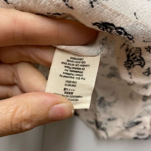 Free People Crinkle Printed Look Through Top in Tea Combo, Size XS, MSRP $68 - Picture 6 of 10